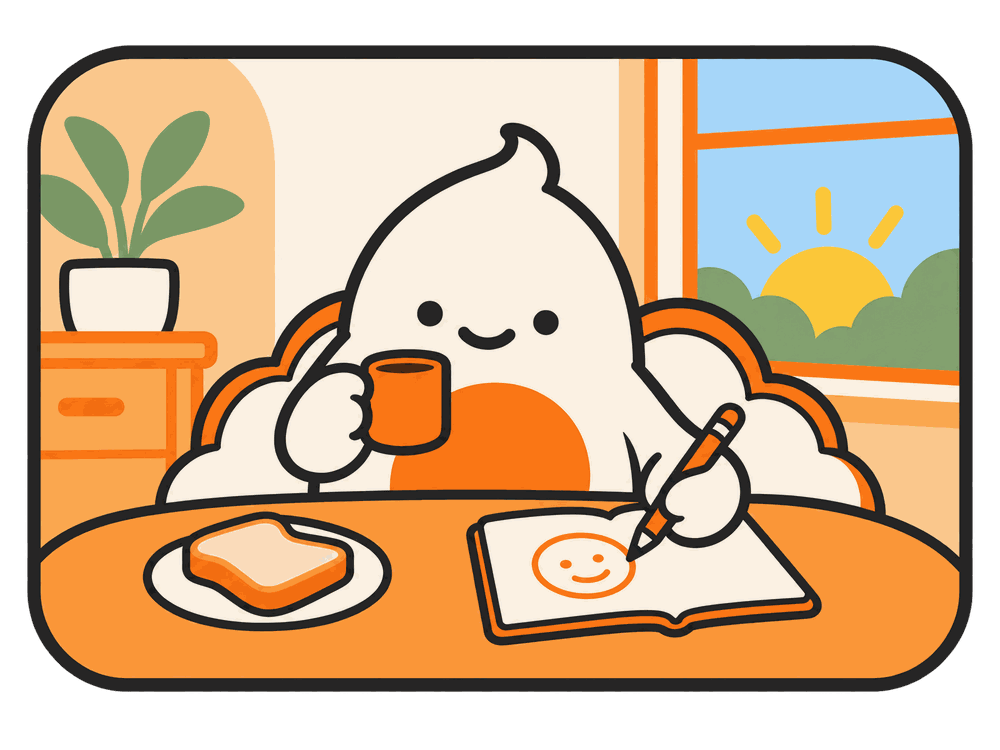 Blob logging how the morning felt