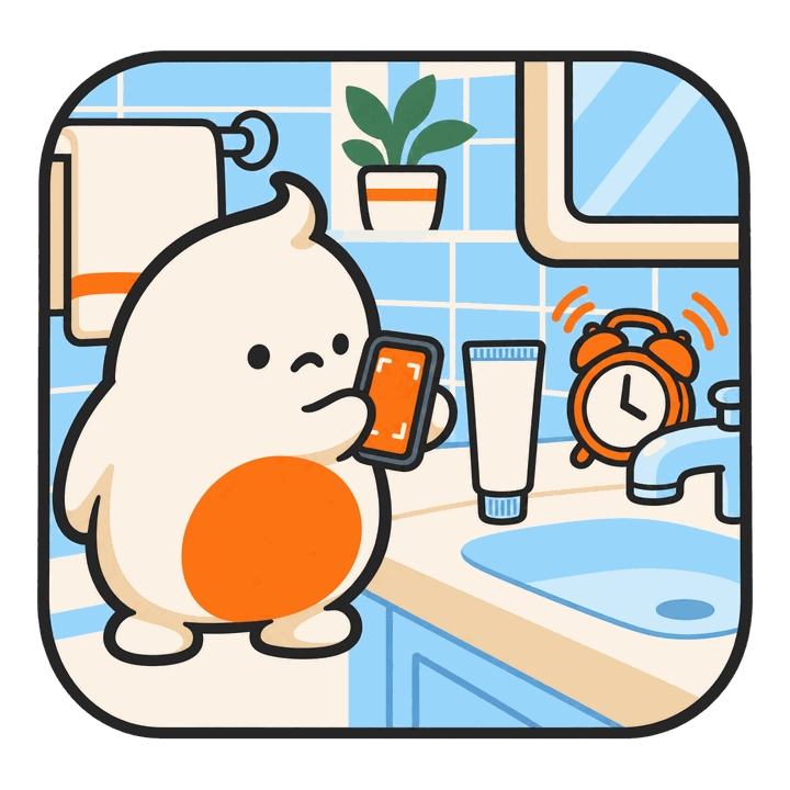 Blob scanning toothpaste at the sink
